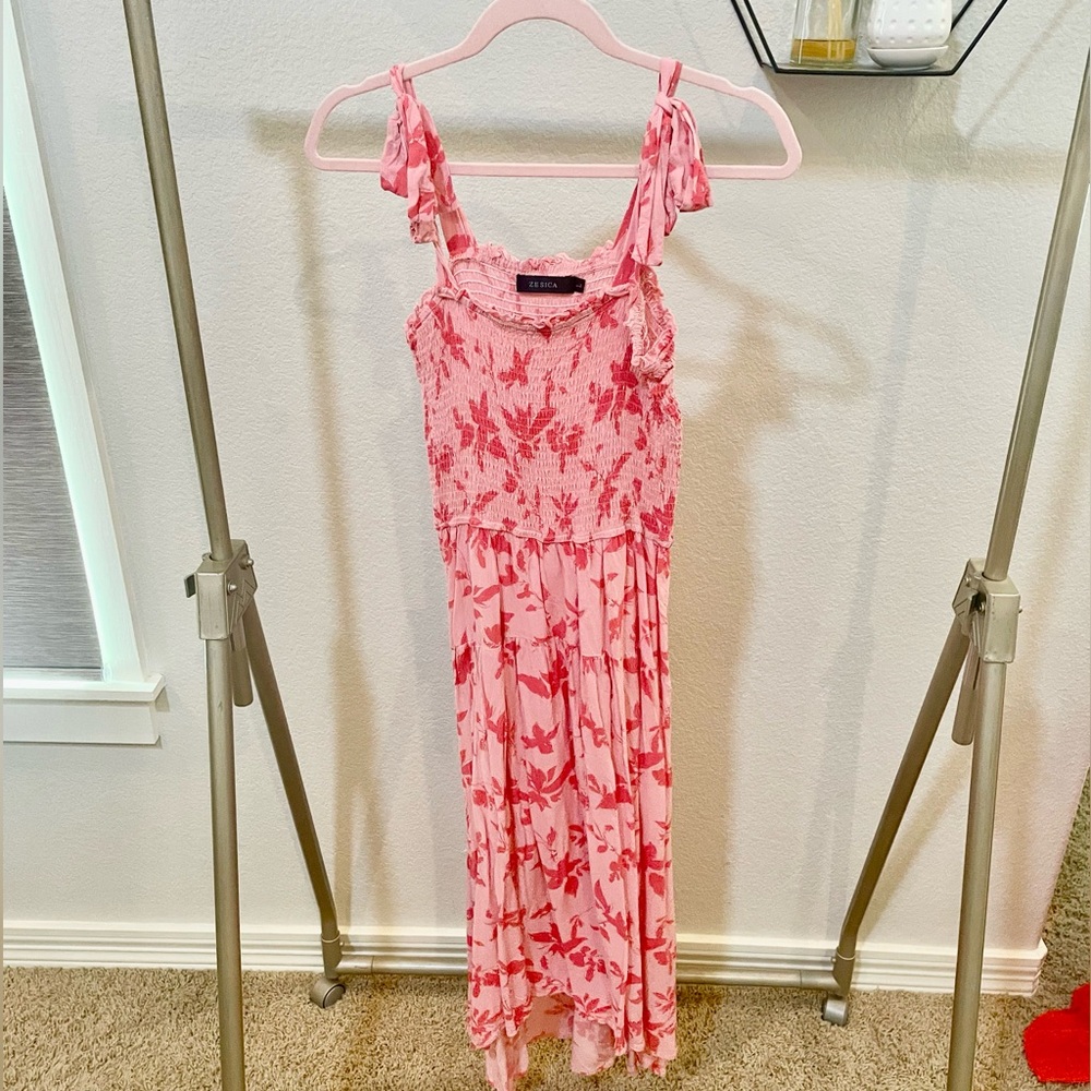 Pink Adjustable Strap Maxi